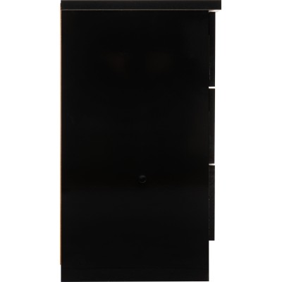 Nevada 3 Drawer Chest - Black  Gloss | Murphy Furniture