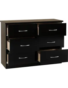 Nevada 6 Drawer Chest - Black  Gloss | Murphy Furniture 2