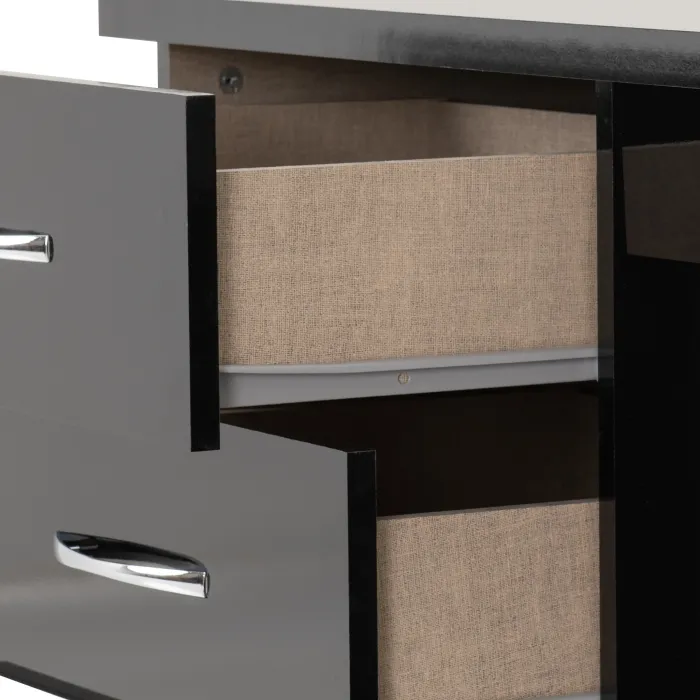 Nevada Dressing Table Set - Black  Gloss | Murphy Furniture
