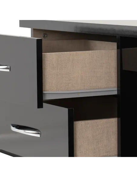 Nevada Dressing Table Set - Black  Gloss | Murphy Furniture