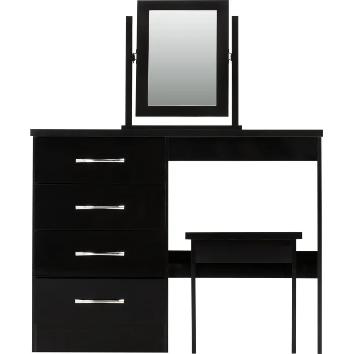 Nevada Dressing Table Set - Black  Gloss | Murphy Furniture
