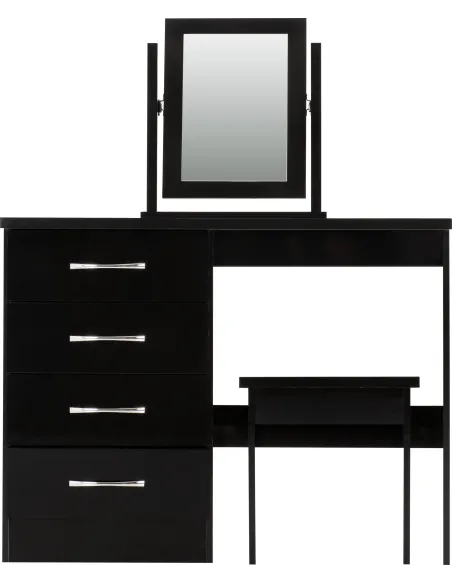 Nevada Dressing Table Set - Black  Gloss | Murphy Furniture