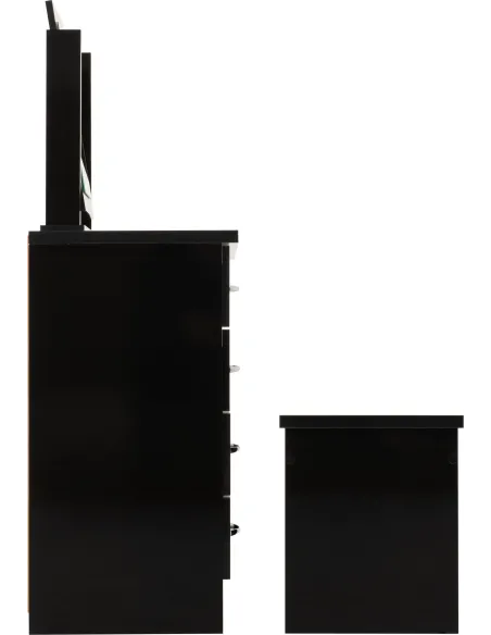 Nevada Dressing Table Set - Black  Gloss | Murphy Furniture