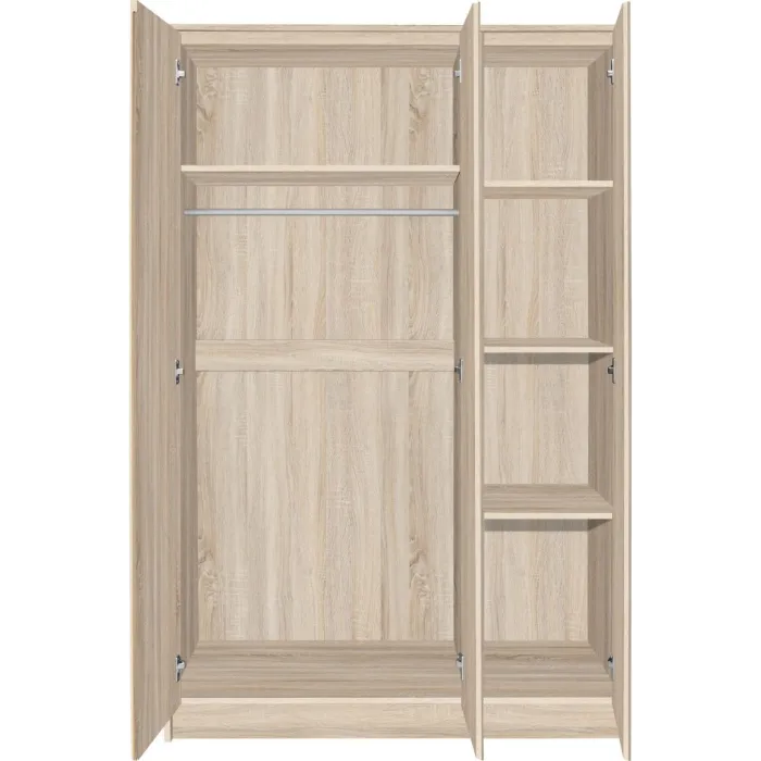 Malvern 3 Door Wardrobe - Sonoma Oak Eff | Murphy Furniture