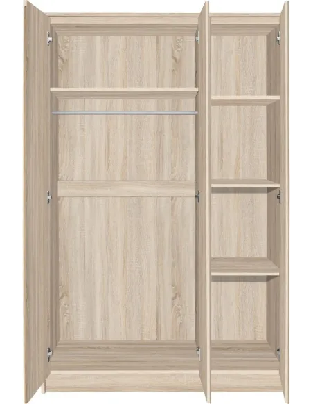 Malvern 3 Door Wardrobe - Sonoma Oak Eff | Murphy Furniture