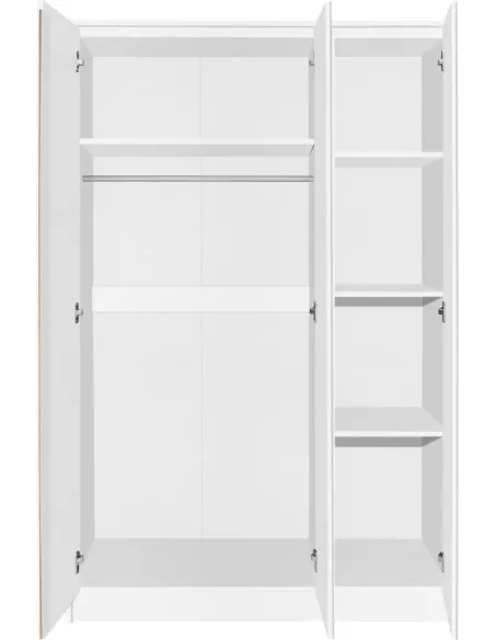 Malvern 3 Door Wardrobe - White | Murphy Furniture