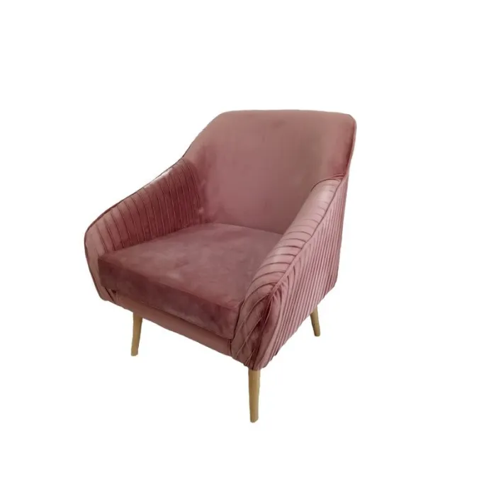 19079 Armchair - Pink Velvet | Murphy Furniture
