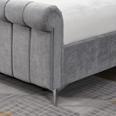 Carlow 5ft Side Gas Lift Bedframe - Grey | Murphy Furniture