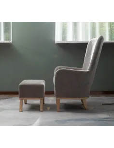 1986 Chair & Footstool - Light Grey | Murphy Furniture 2
