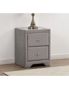 Kilkenny Bedside Locker - Silver | Murphy Furniture