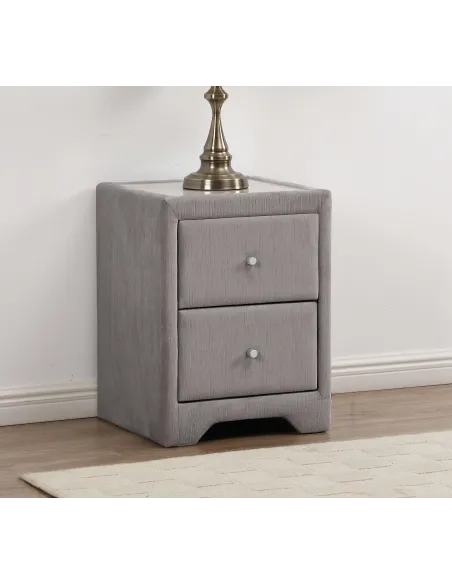 Kilkenny Bedside Locker - Silver | Murphy Furniture