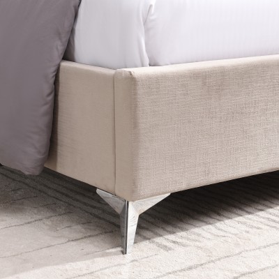 Mayo 4FT6 Bedframe -  Beige Fabric | Murphy Furniture