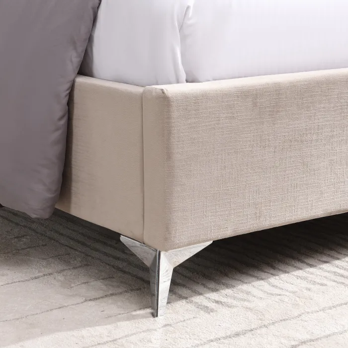 Mayo 4FT6 Bedframe -  Beige Fabric | Murphy Furniture