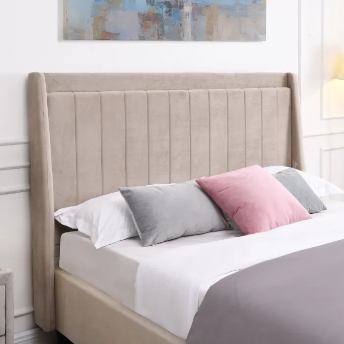Mayo 4FT6 Bedframe -  Beige Fabric | Murphy Furniture
