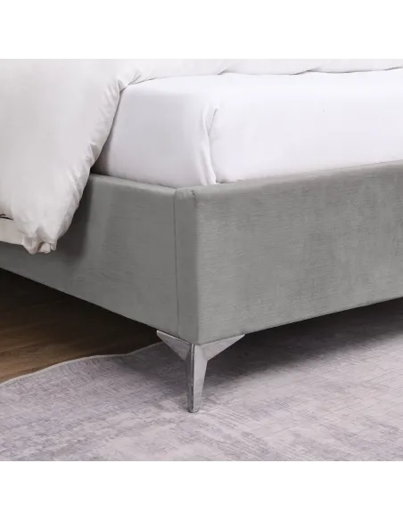 Mayo 4FT6 Bedframe - Grey Fabric | Murphy Furniture