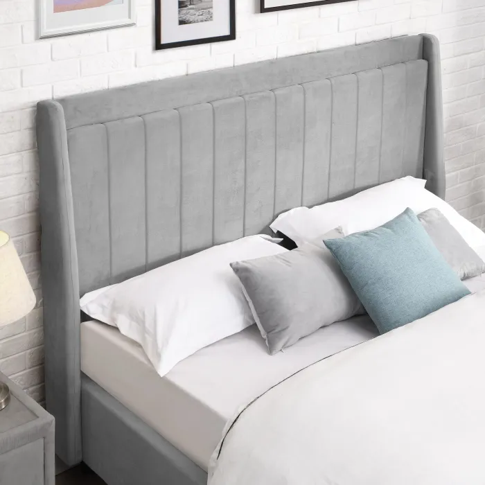 Mayo 4FT6 Bedframe - Grey Fabric | Murphy Furniture
