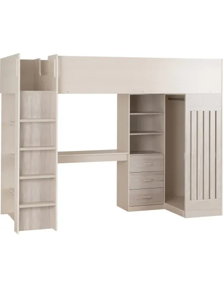 Jupiter High Sleeper Bed - White/Grey | Murphy Furniture