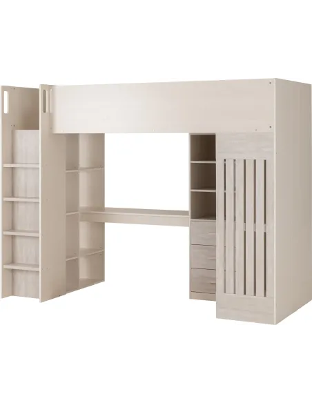 Jupiter High Sleeper Bed - White/Grey | Murphy Furniture