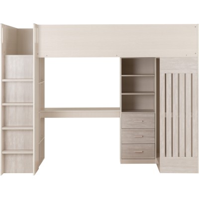 Jupiter High Sleeper Bed - White/Grey | Murphy Furniture