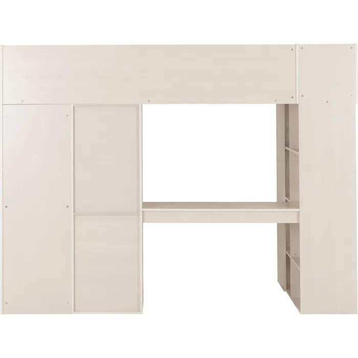 Jupiter High Sleeper Bed - White/Grey | Murphy Furniture