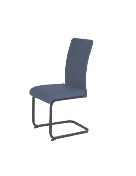Liana Dining Chair - Blue PU/Black | Murphy Furniture