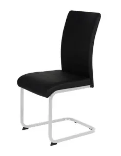 Liana Dining Chair - Black PU/Chrome | Murphy Furniture