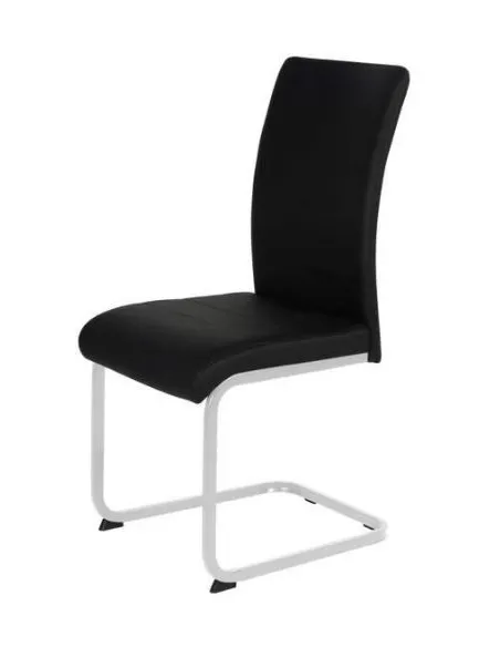 Liana Dining Chair - Black PU/Chrome | Murphy Furniture