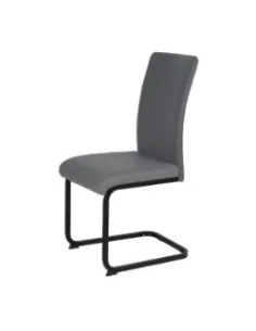 Liana Dining Chair - Grey PU/Black | Murphy Furniture