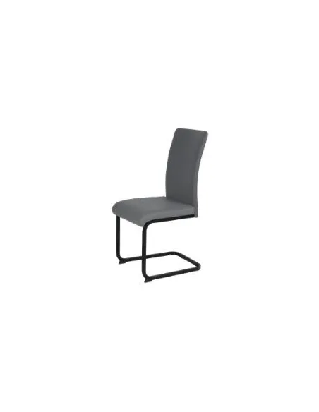 Liana Dining Chair - Grey PU/Black | Murphy Furniture
