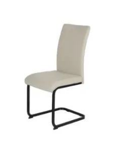 Liana Dining Chair - Taupe PU/Black | Murphy Furniture