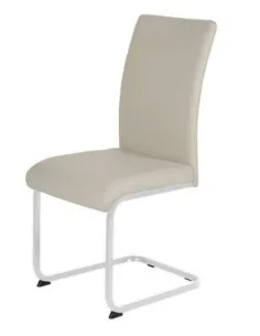 Liana Dining Chair - Taupe PU/Chrome | Murphy Furniture