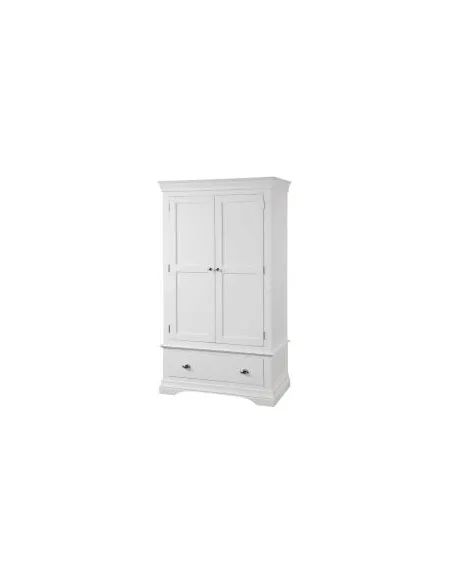 Bella Double Wardrobe with Drawer - White | Murphy Furniture