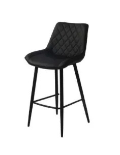 Silvia Bar Stool - Black PU | Murphy Furniture