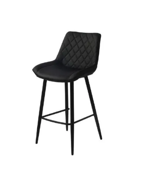 Silvia Bar Stool - Black PU | Murphy Furniture