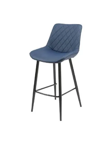 Silvia Bar Stool - Blue PU | Murphy Furniture