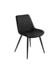Silvia Dining Chair - Black PU | Murphy Furniture