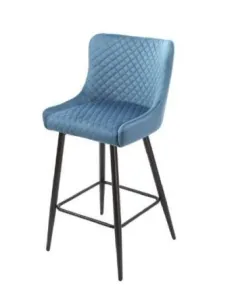 Talia Bar Stool - Blue Velvet | Murphy Furniture