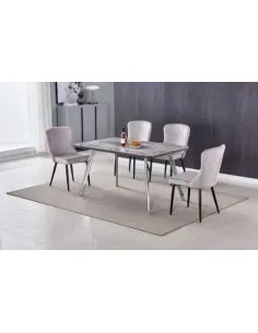Dario 1.4m Dining Table with Chrome Legs | Murphy Furniture