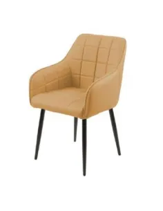 Branca Dining Chair - Yellow PU | Murphy Furniture