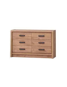 Jack 6 Drawer Chest - Oak | Murphy Furniture