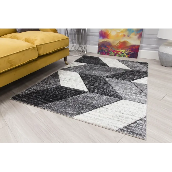 Impulse Chevron Rug - Grey | Murphy Furniture