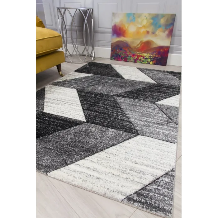 Impulse Chevron Rug - Grey | Murphy Furniture