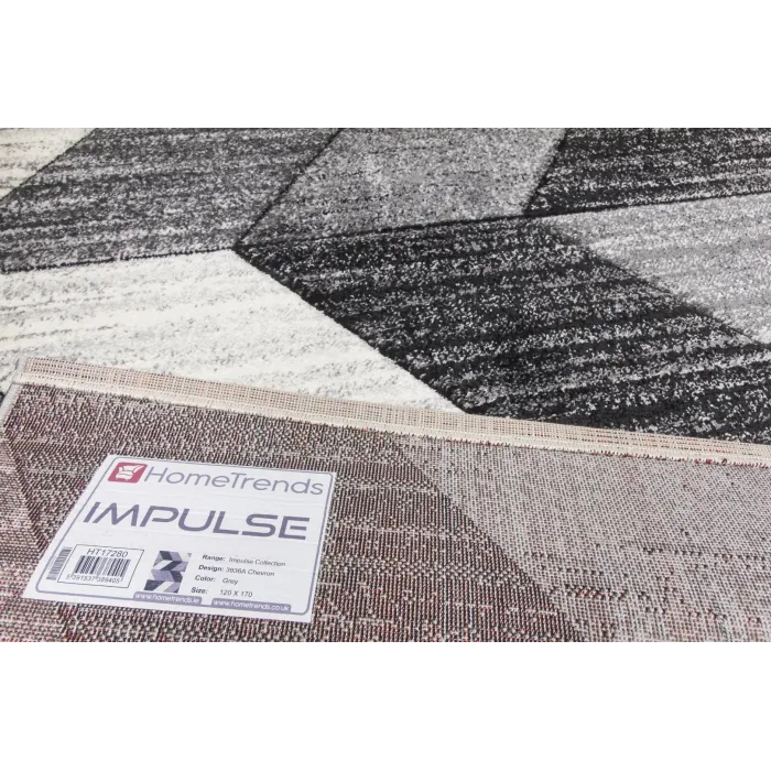 Impulse Chevron Rug - Grey | Murphy Furniture