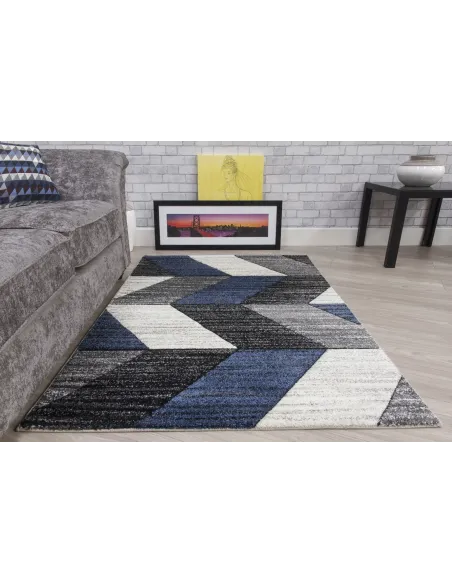 Impulse Chevron Rug - Navy | Murphy Furniture