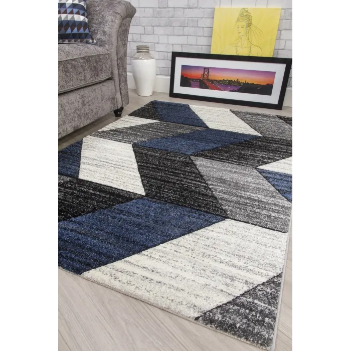 Impulse Chevron Rug - Navy | Murphy Furniture