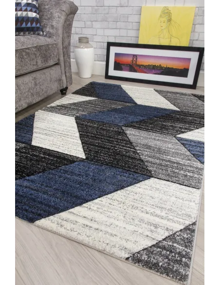 Impulse Chevron Rug - Navy | Murphy Furniture