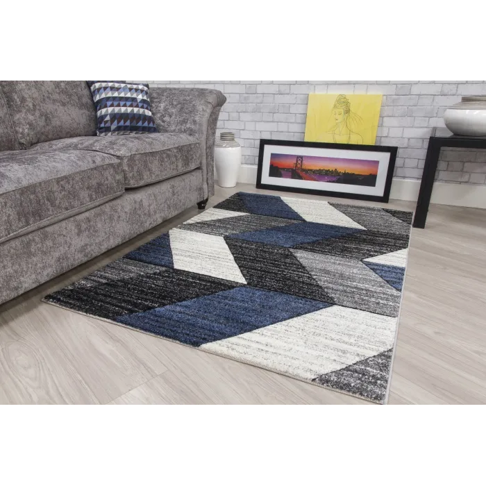 Impulse Chevron Rug - Navy | Murphy Furniture