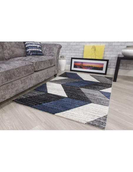 Impulse Chevron Rug - Navy | Murphy Furniture