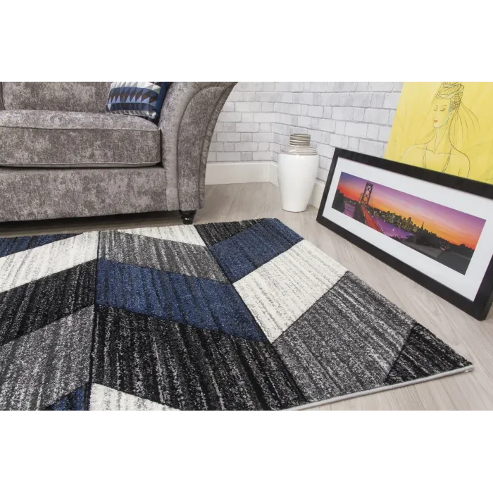 Impulse Chevron Rug - Navy | Murphy Furniture