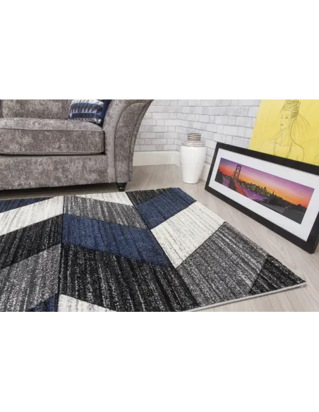 Impulse Chevron Rug - Navy | Murphy Furniture